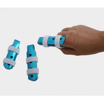 Férulas de dedos de aluminio con cordones personalizados.