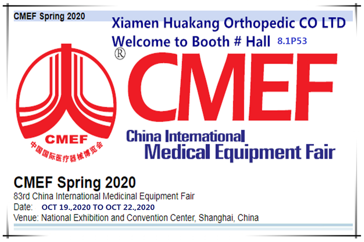 cmef 2020 para aparatos ortopédicos de dispositivos médicos